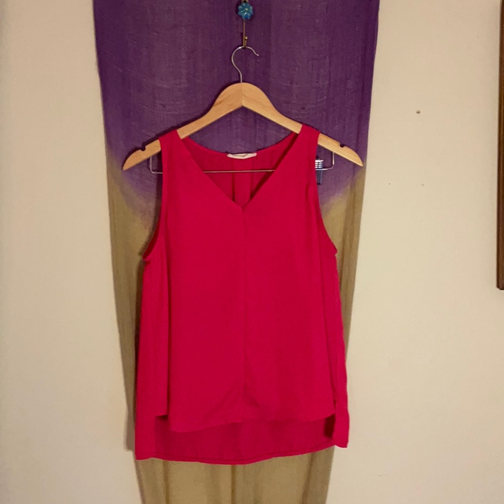 Sheer pink tank top